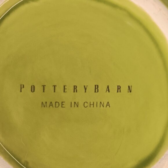 Pottery Barn Green Banana Leaf Vase Tropical Jungle 9" - Picture 7 of 11